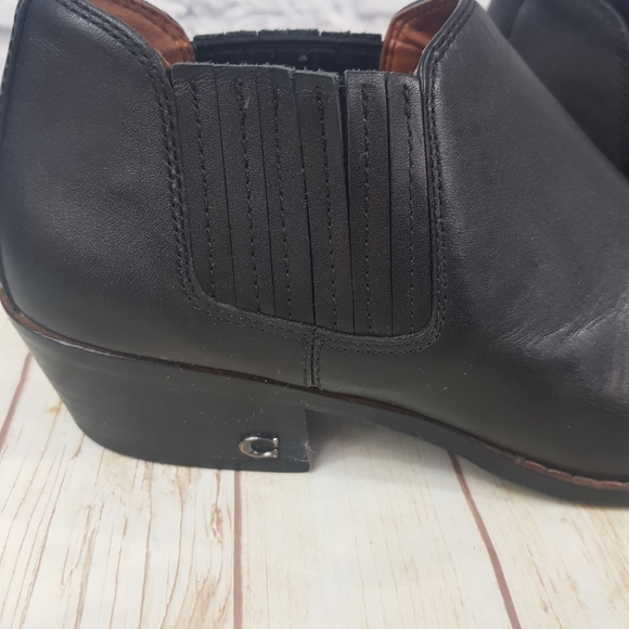 COACH Black Leather Ankle Booties - Picture 4 of 10
